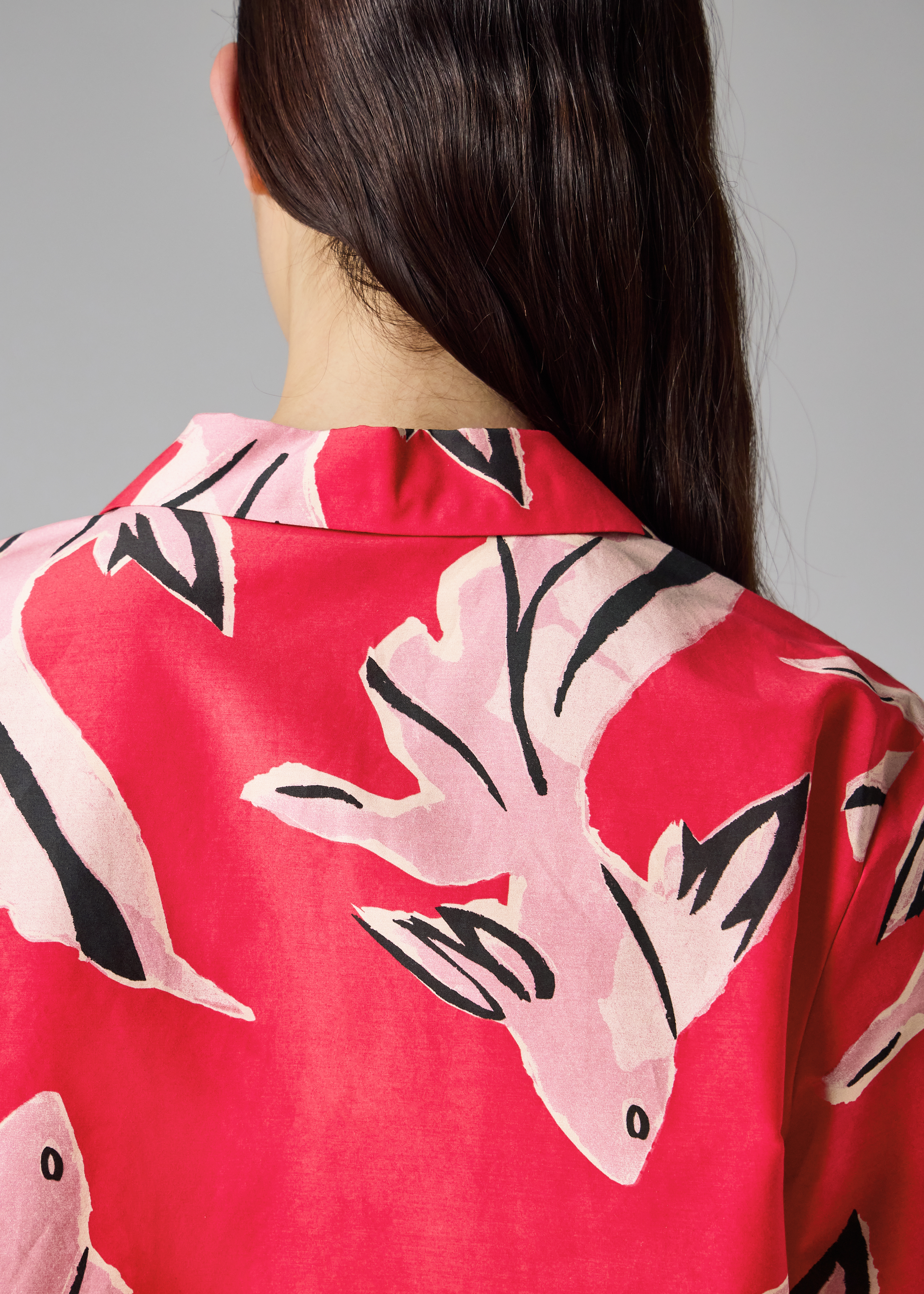 Women's Cotton-Silk 'Le Peche Fish' Shirt