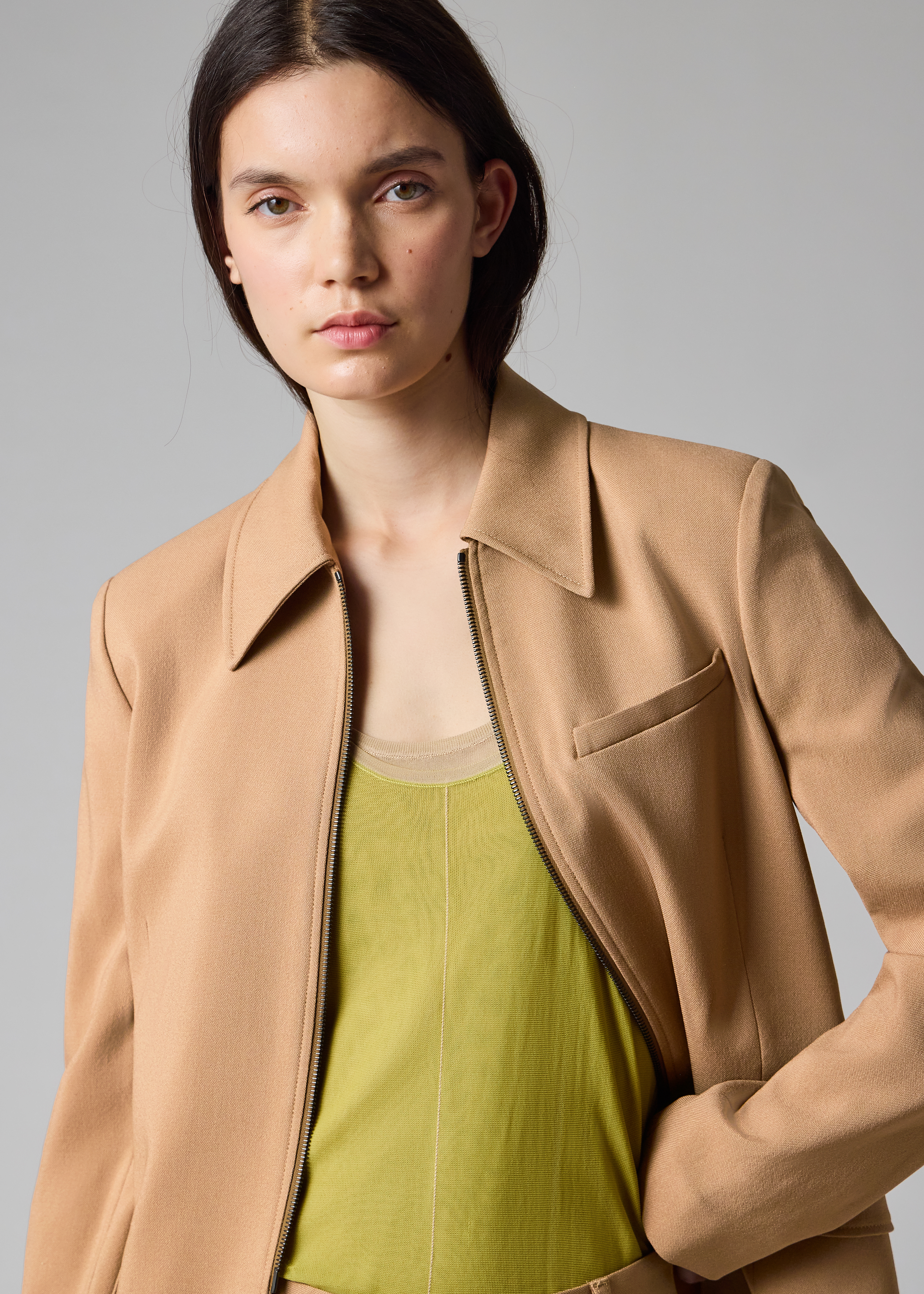 Women's Two-Ply Merino Wool Zip Up Jacket
