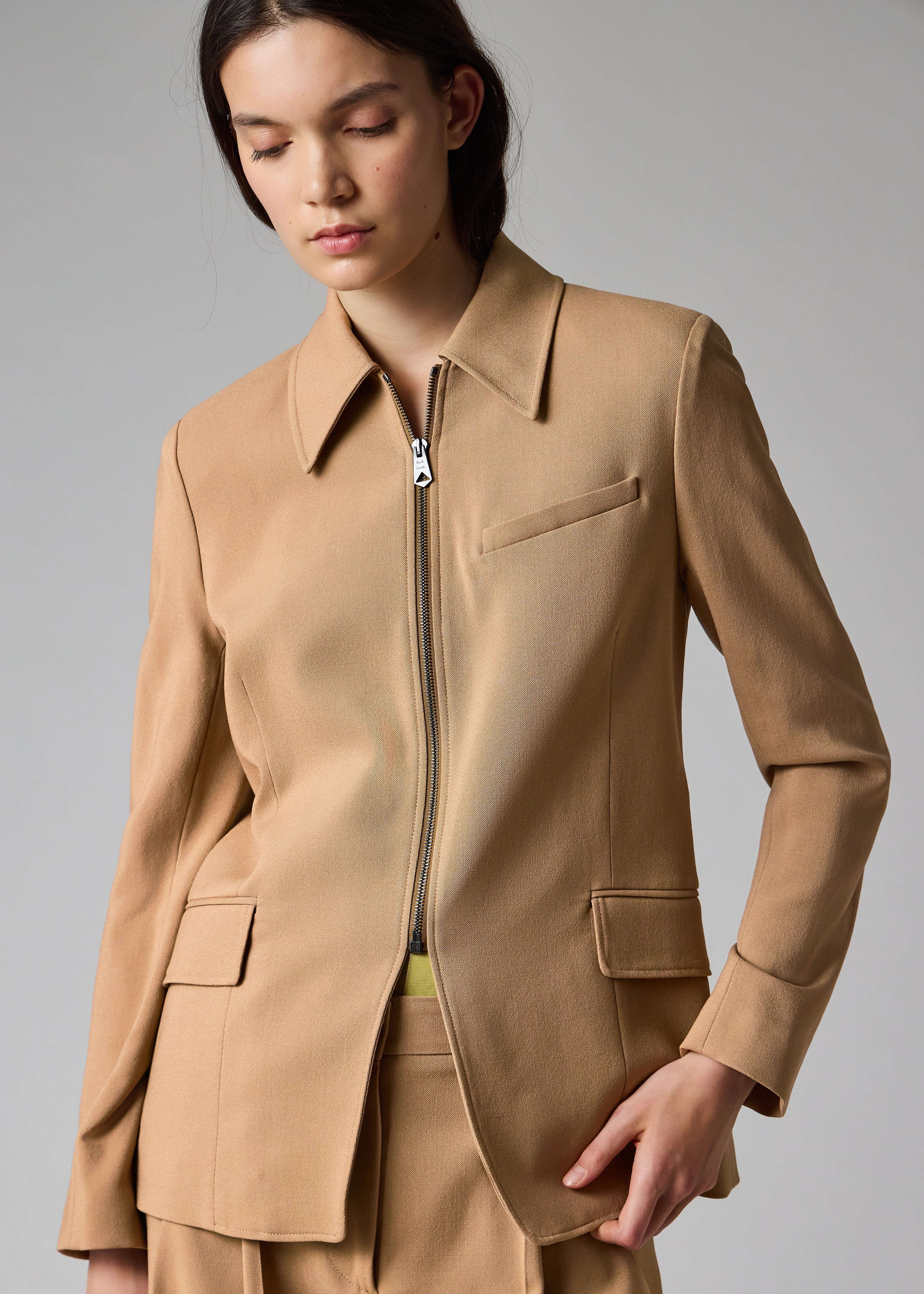 Women's Two-Ply Merino Wool Zip Up Jacket