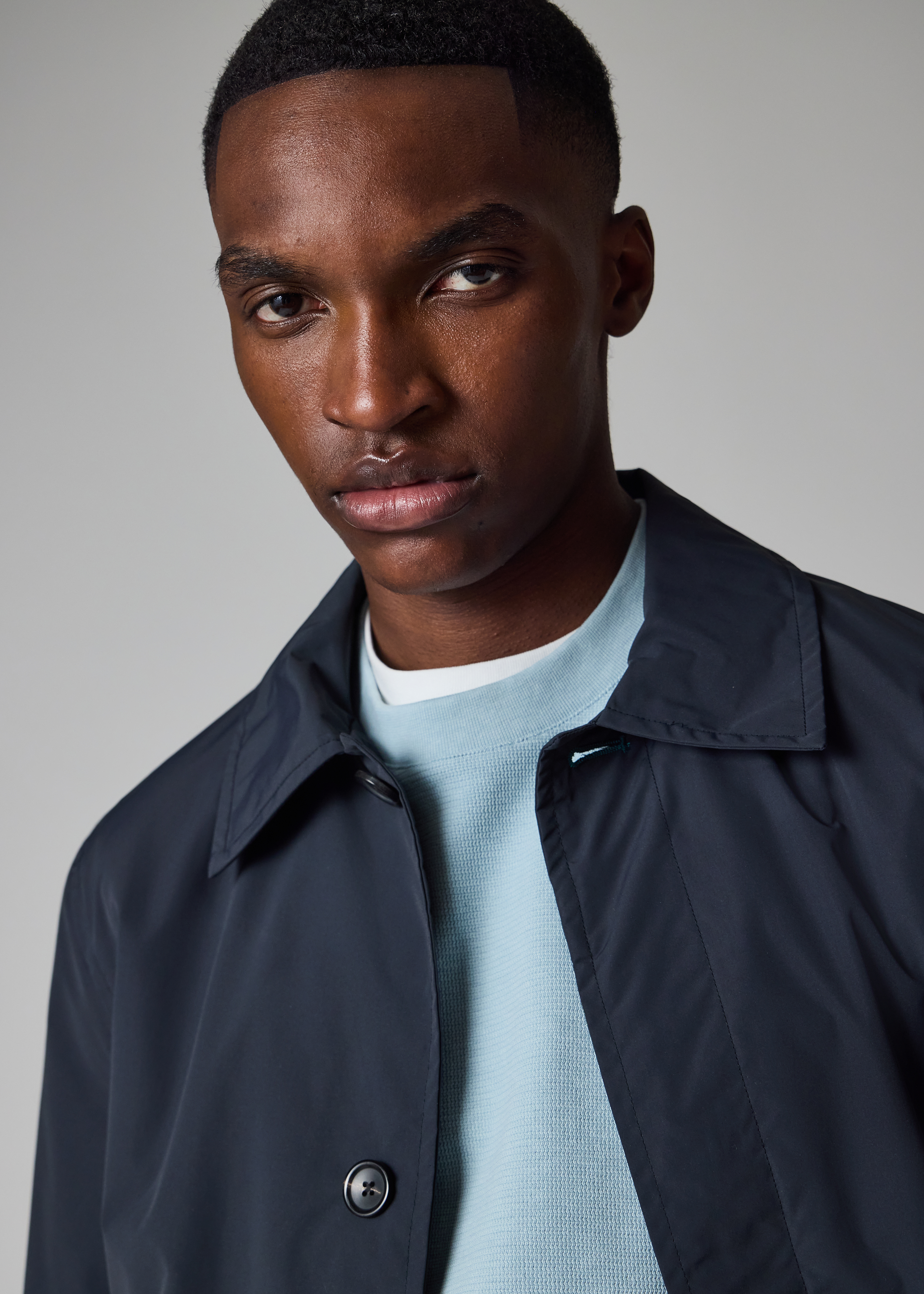 Navy Lightweight Lined Mac