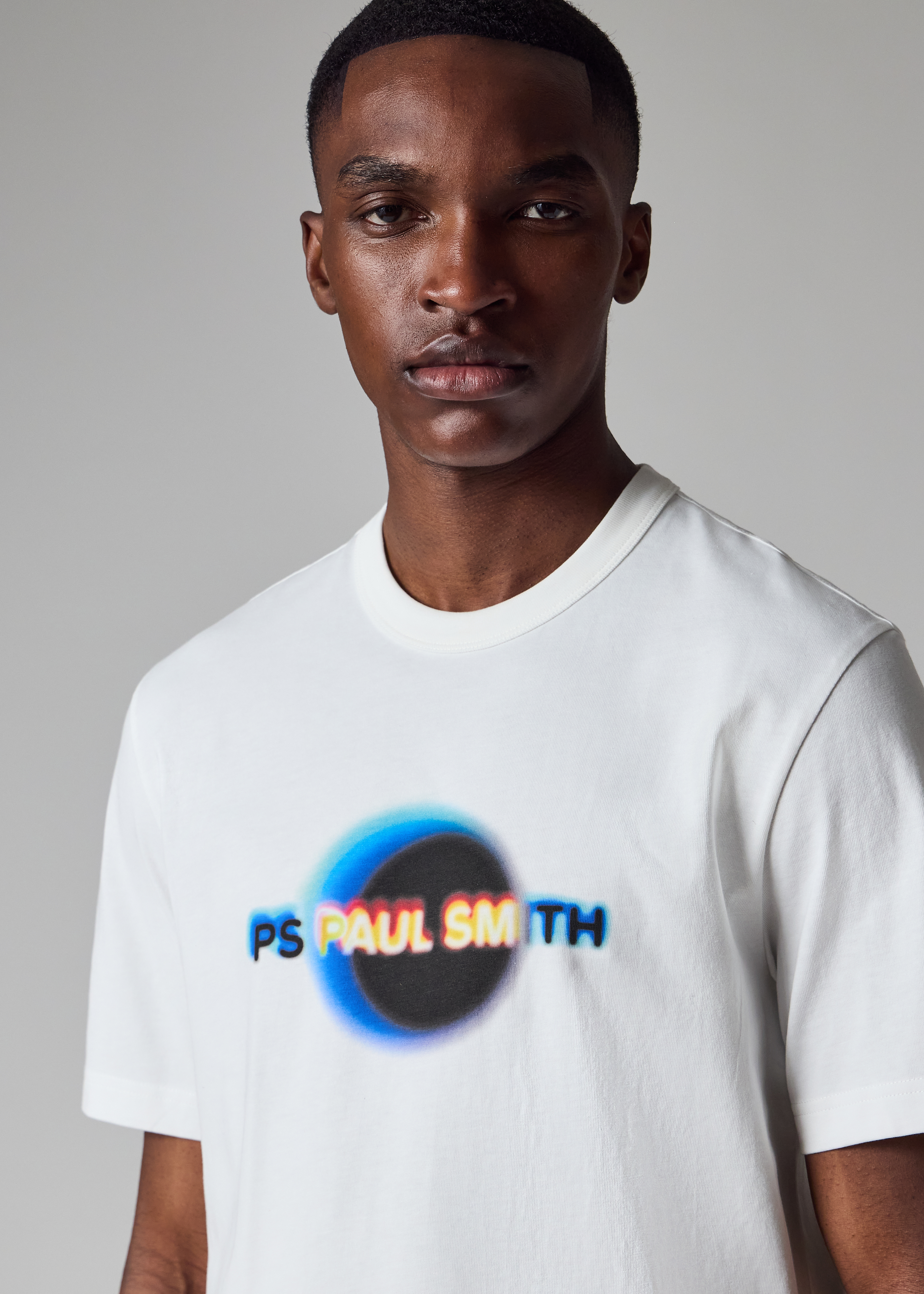 White 'Eclipse' Print T-Shirt