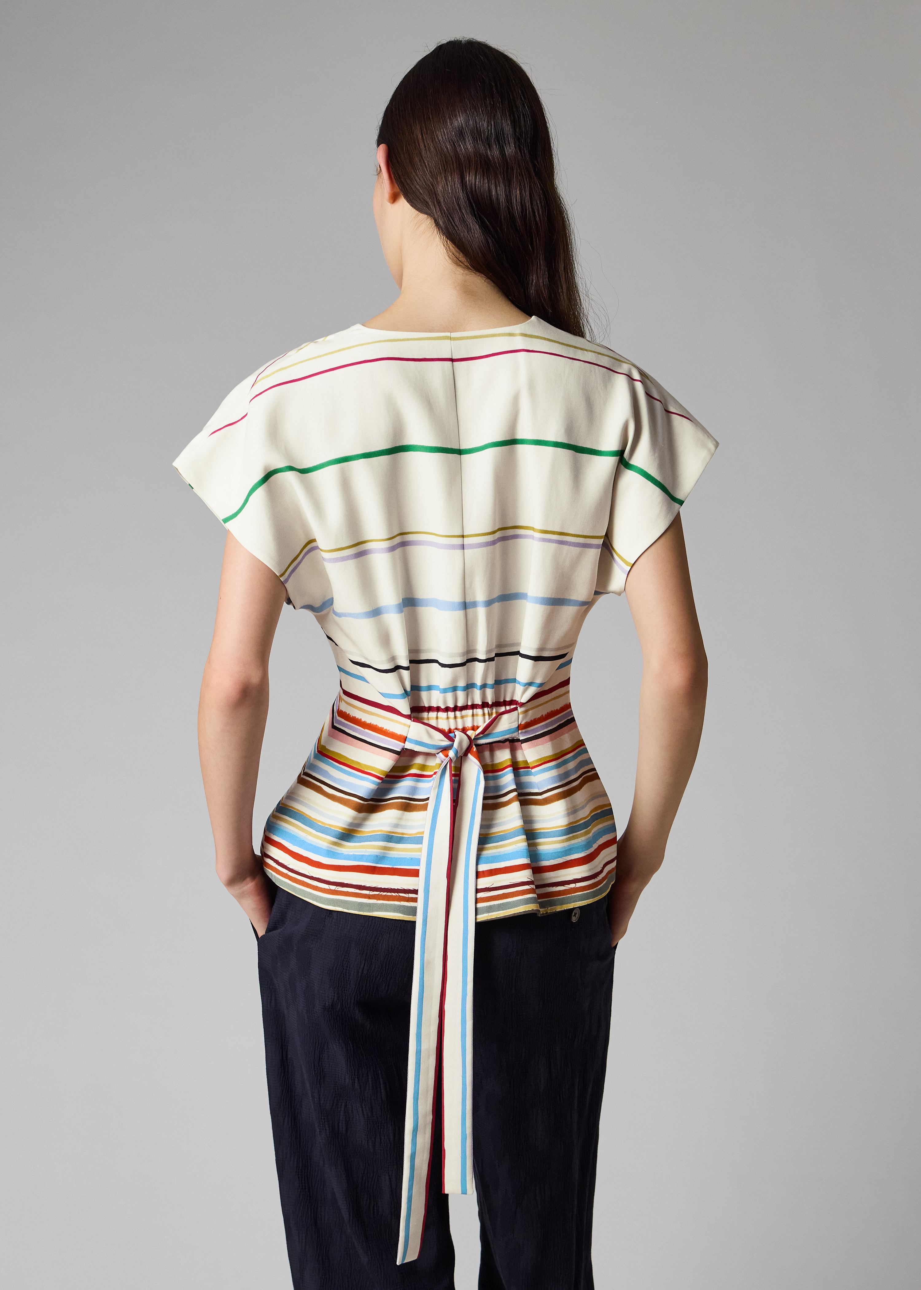 Women's 'Painted Signature Stripe' Short Sleeve Top