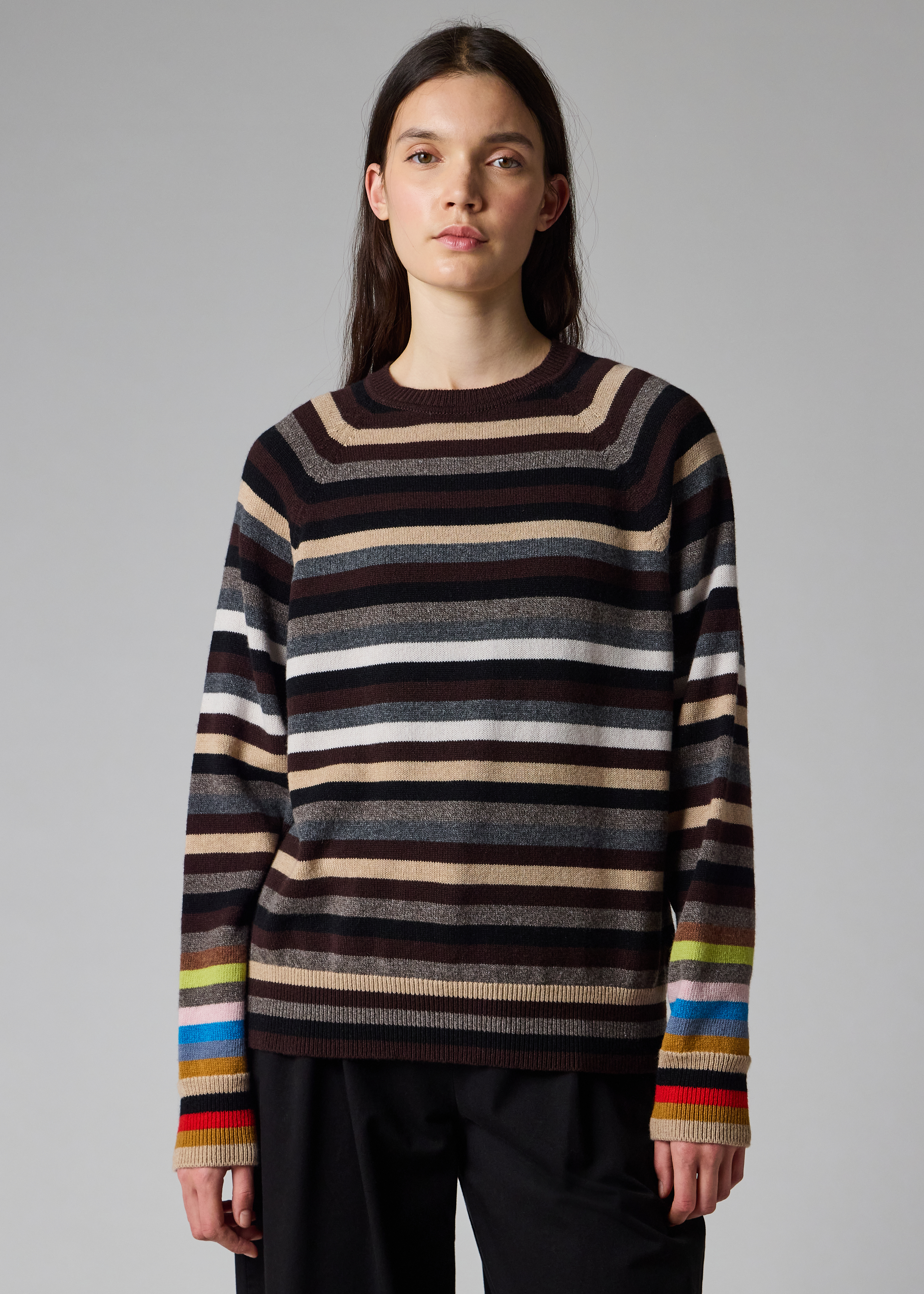 Women's Contrast Stripe Knitted Sweater