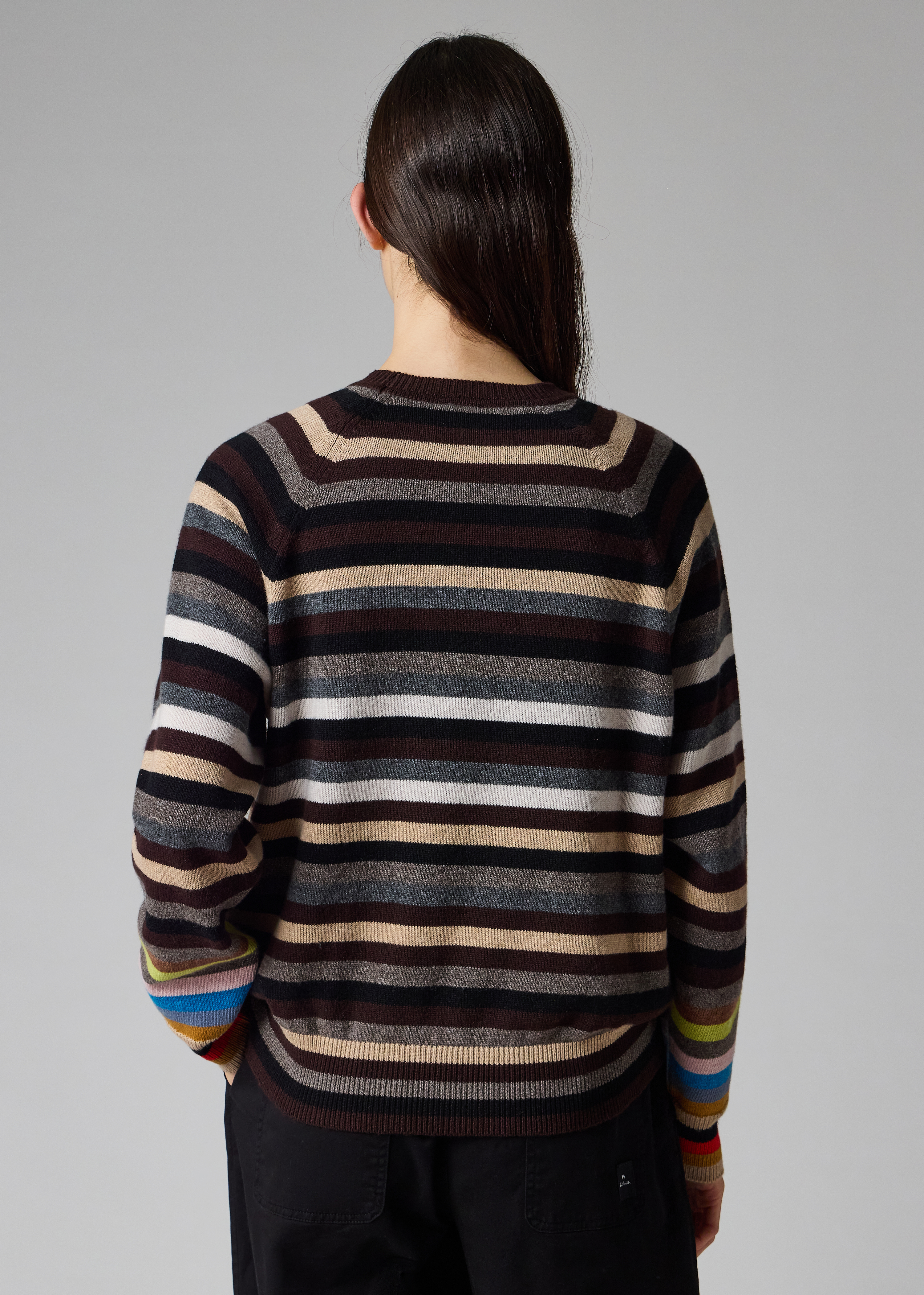 Women's Contrast Stripe Knitted Sweater