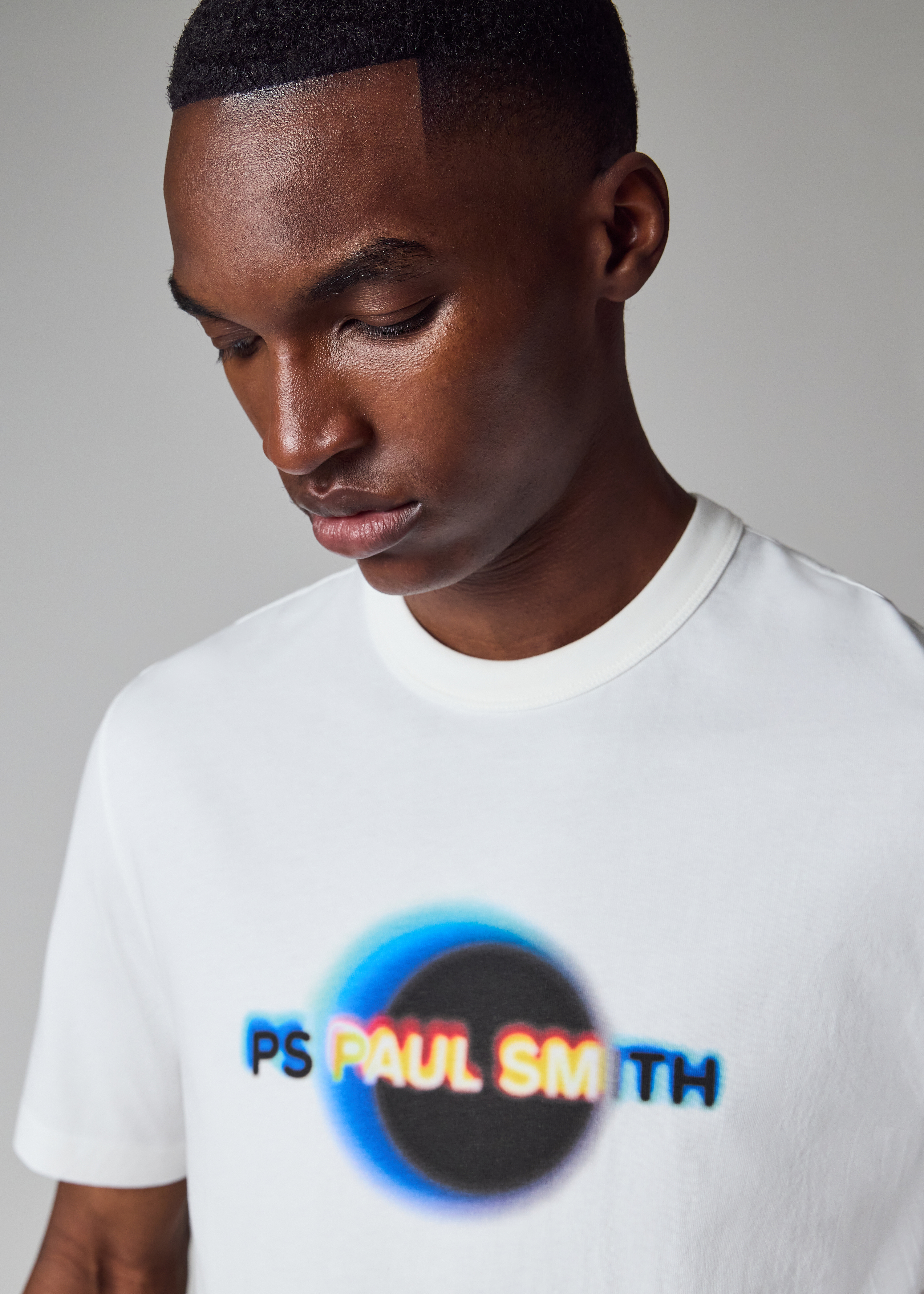 White 'Eclipse' Print T-Shirt