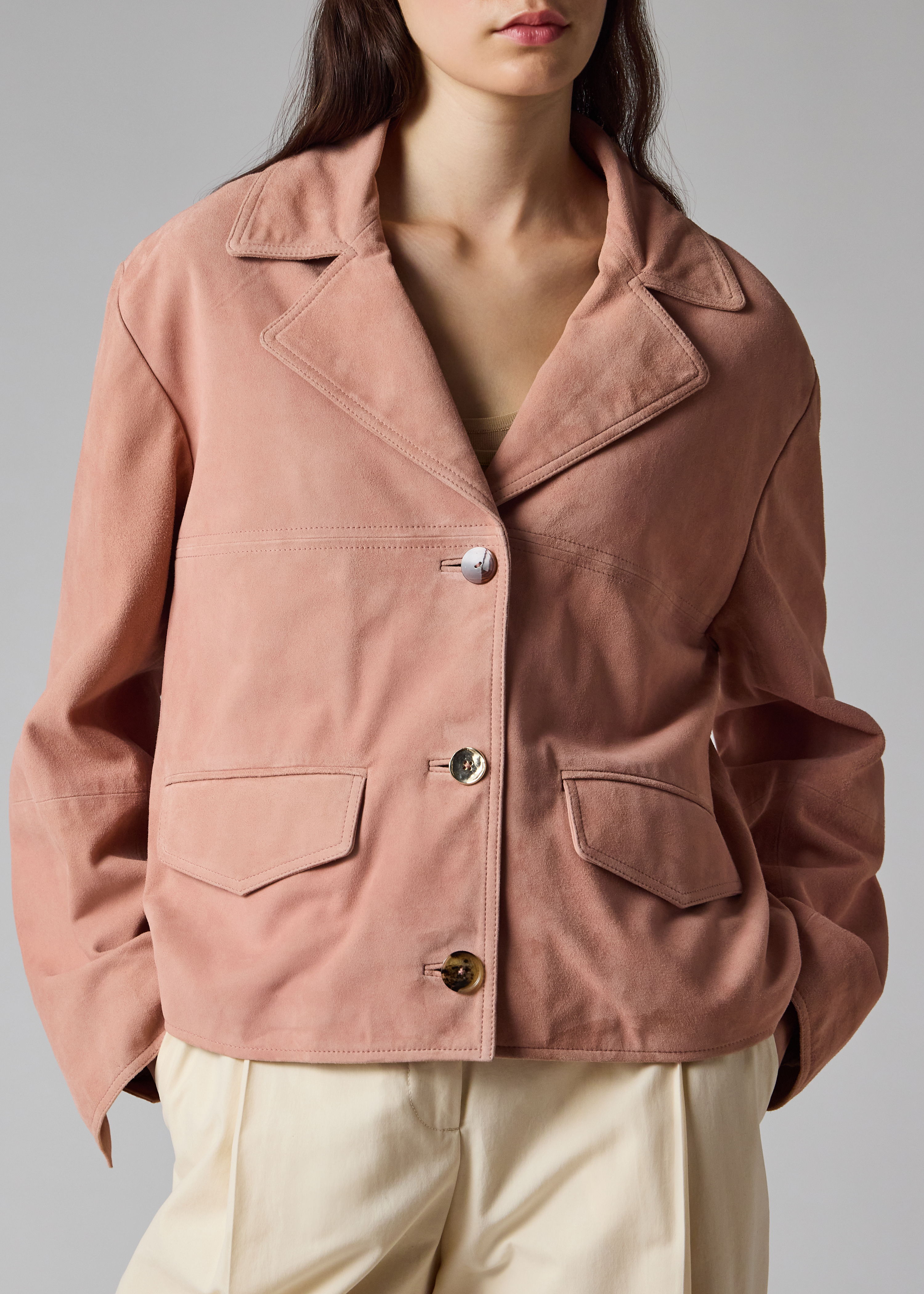 Women's Pink Suede Jacket