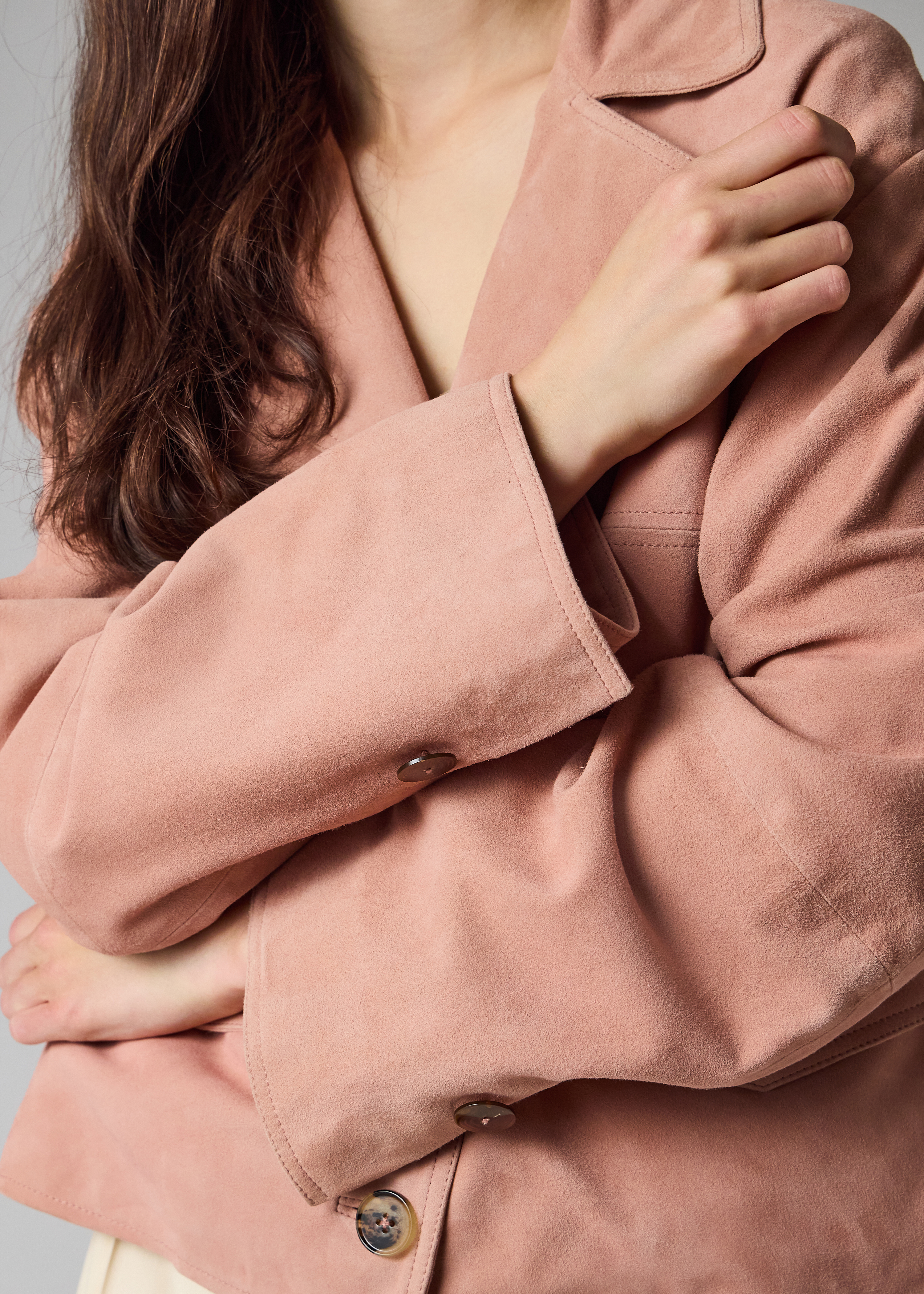 Women's Pink Suede Jacket