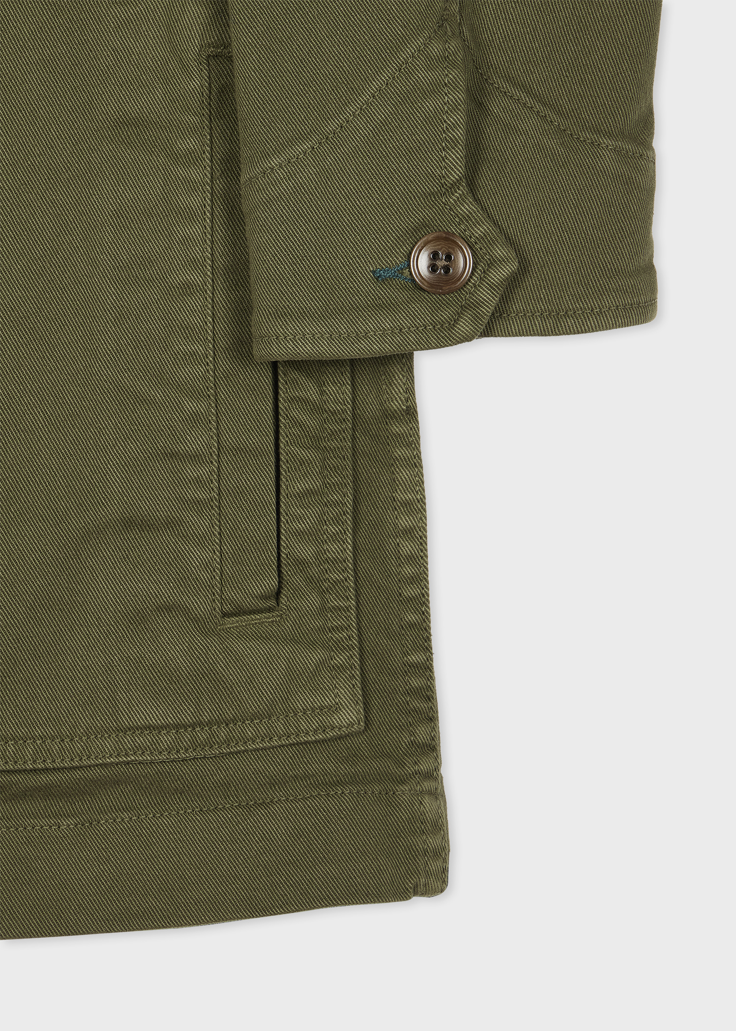Khaki Stretch-Cotton Chore Jacket