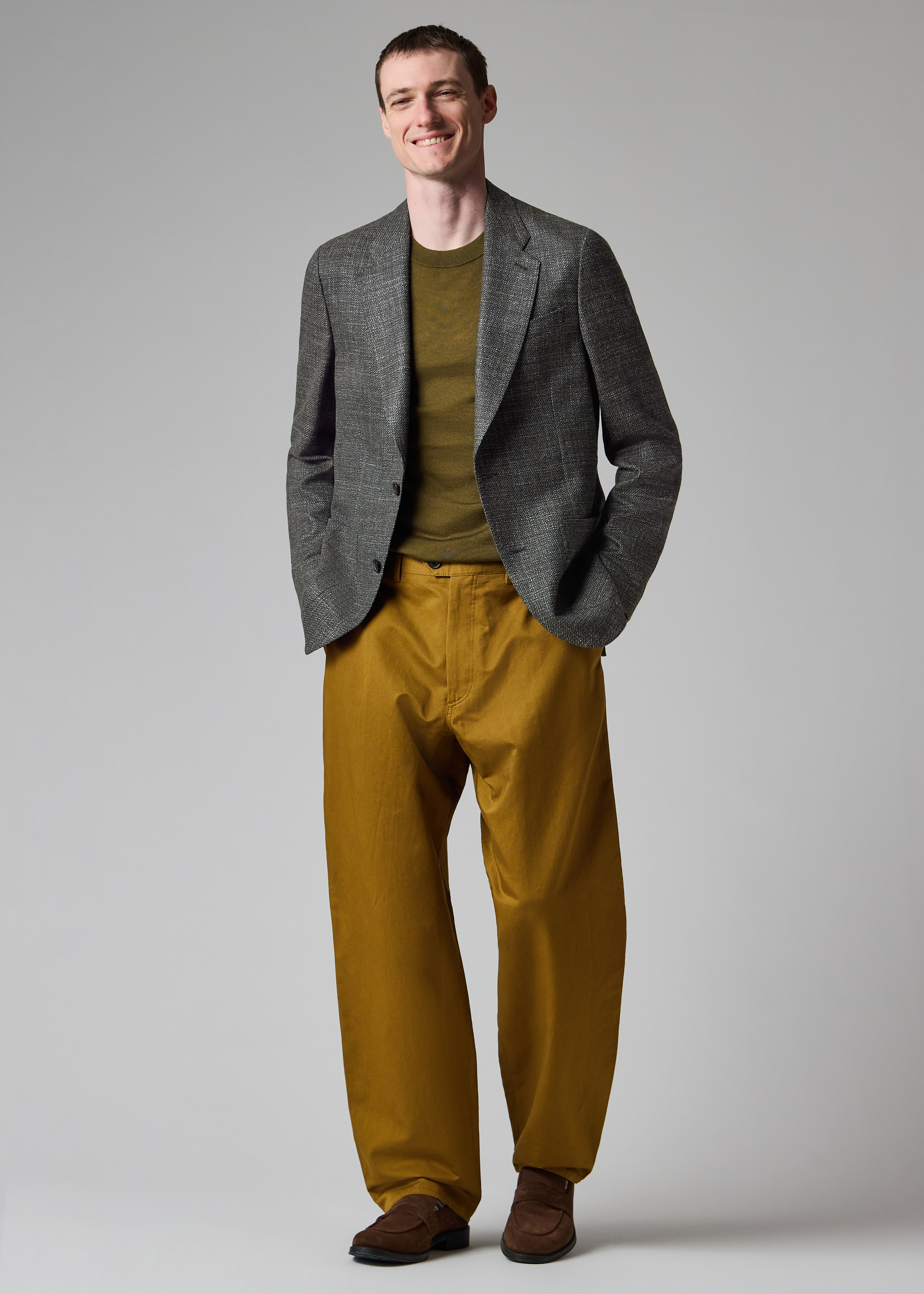 Khaki Green Merino Wool Sweater