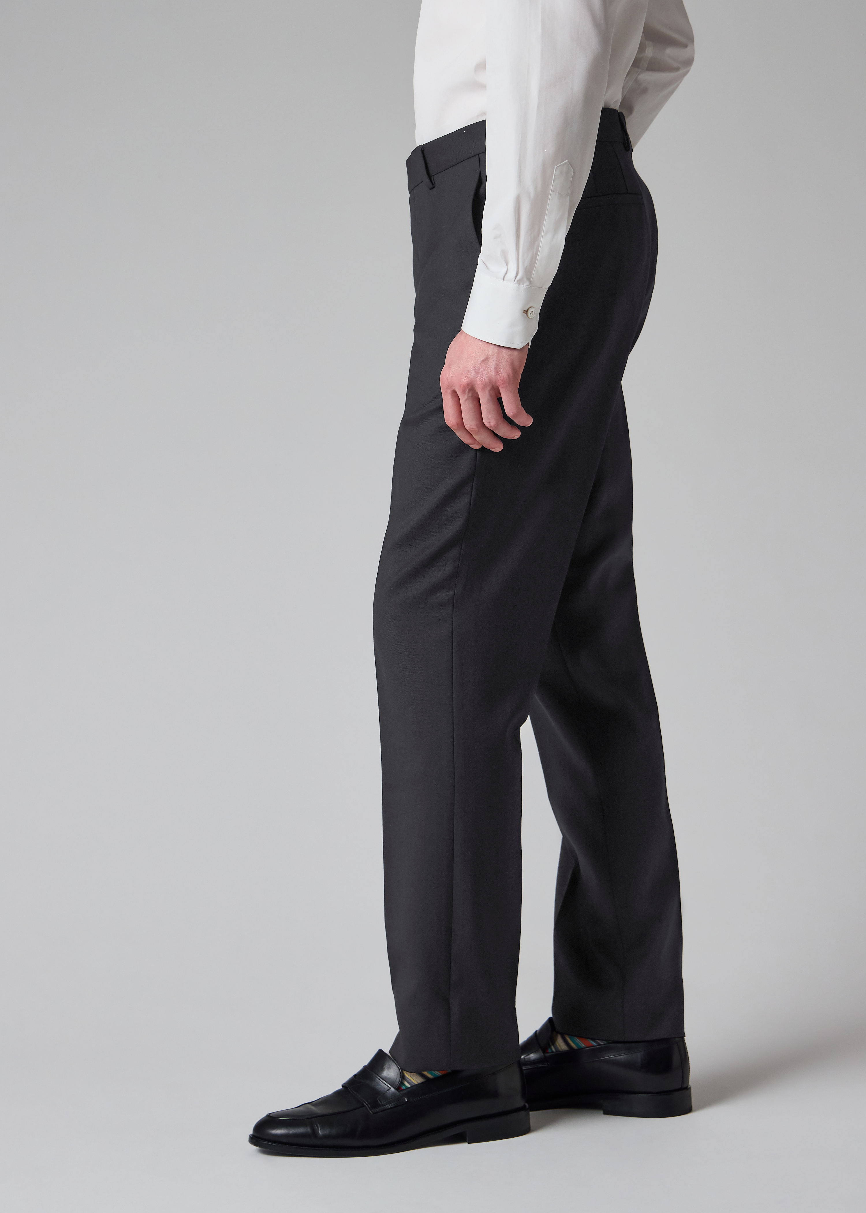 Dark Navy Fine Cotton Twill Trousers