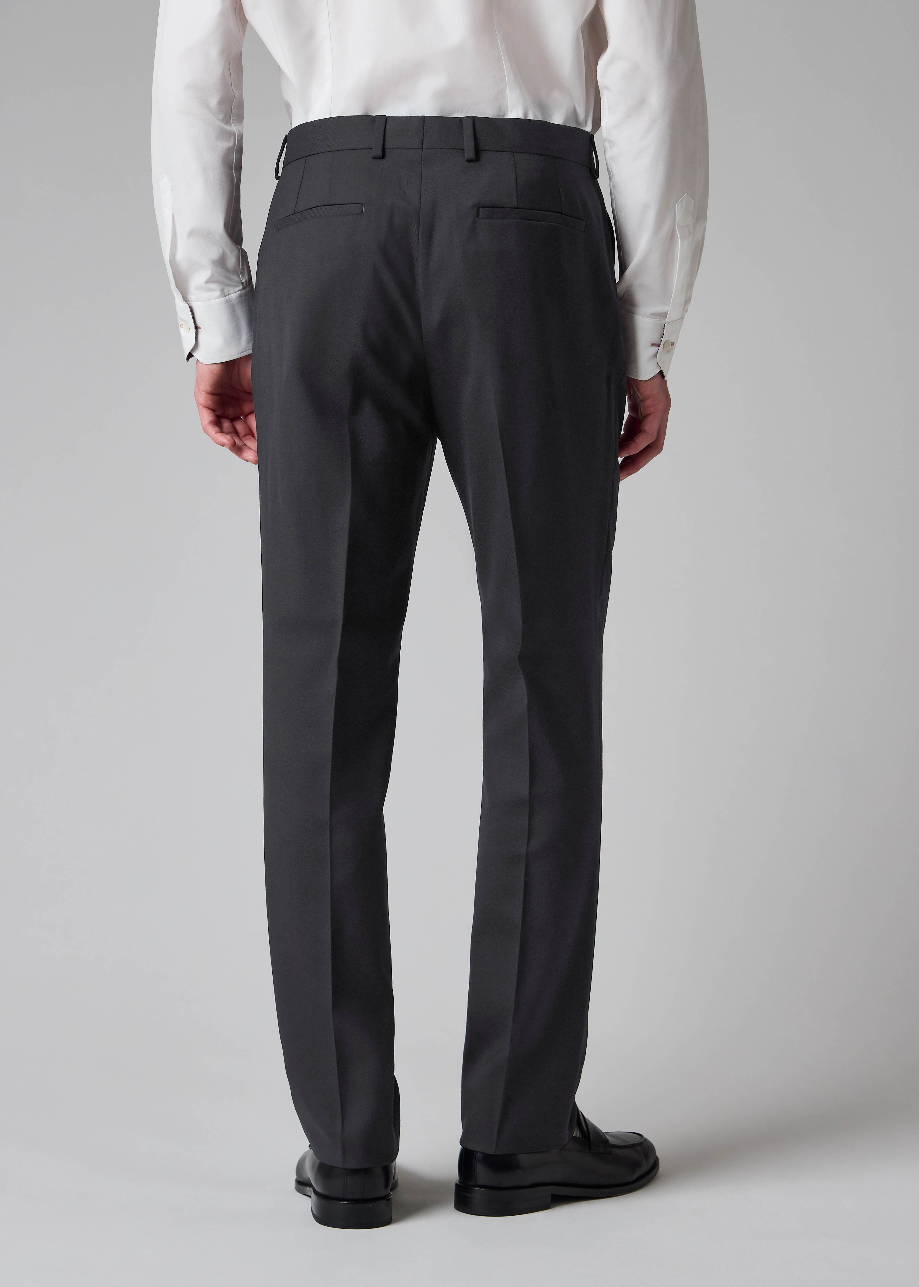 Dark Navy Fine Cotton Twill Trousers