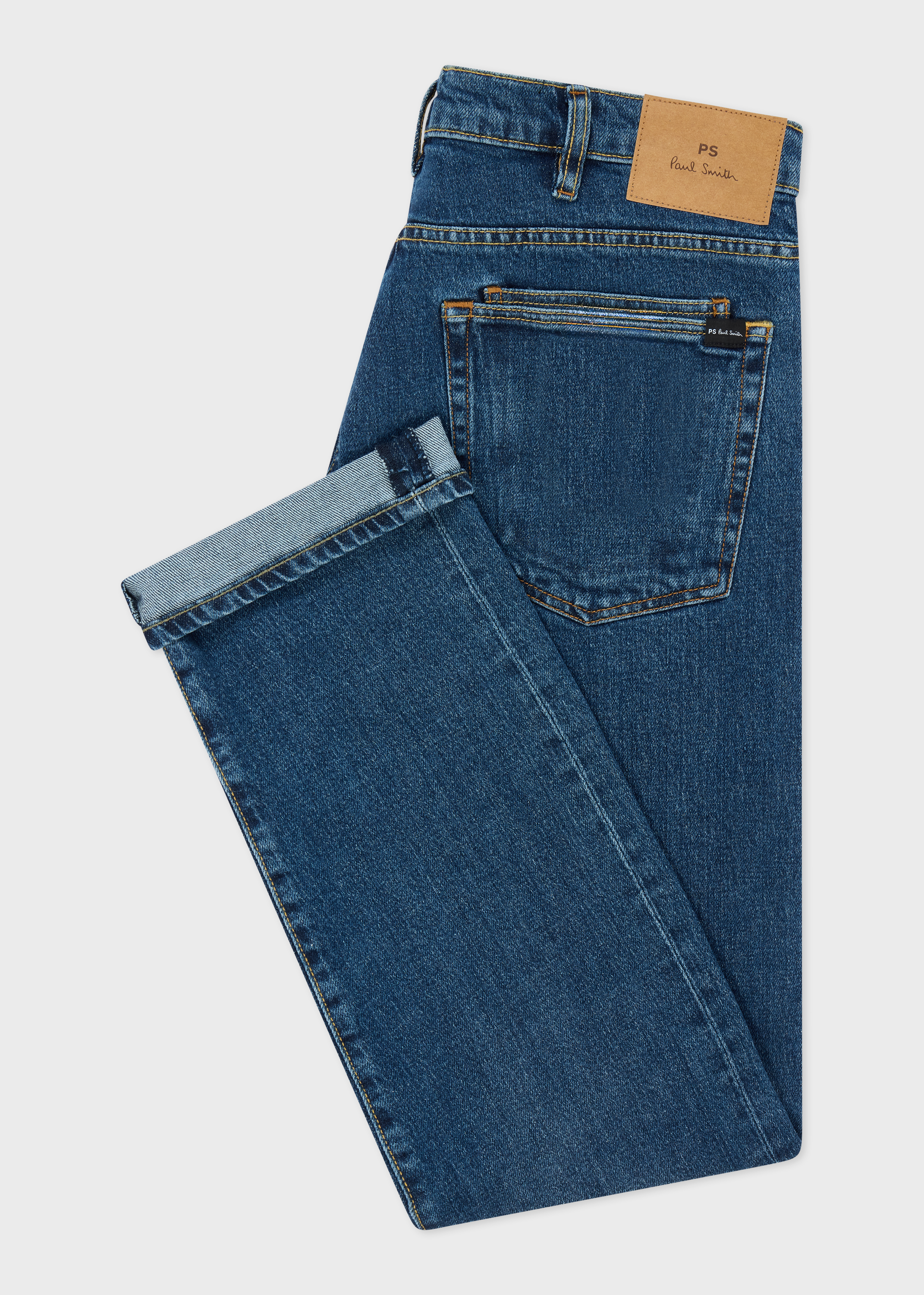 Standard-Fit Mid-Wash 'Organic Vintage Stretch' Jeans