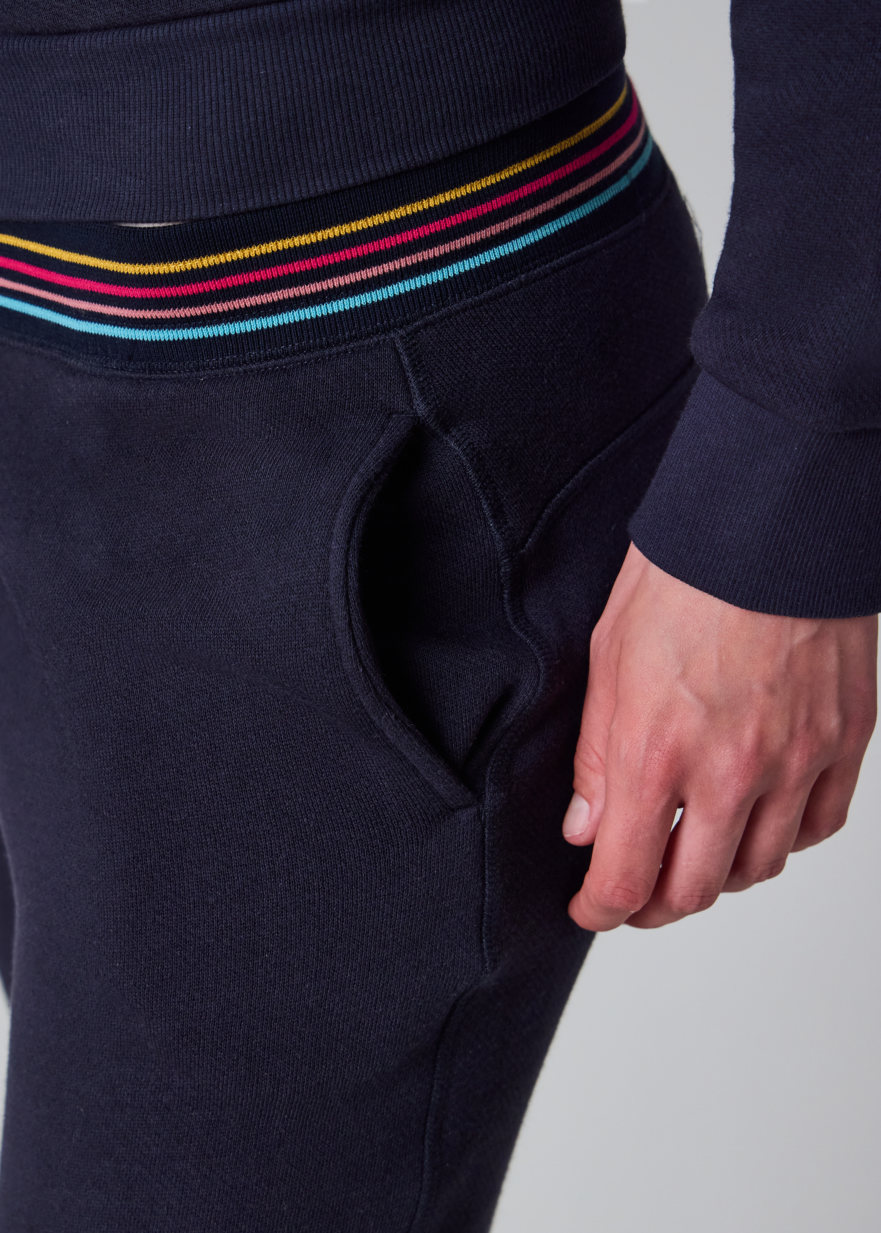 Women's Navy Lounge Sweatpants With 'Swirl' Trims